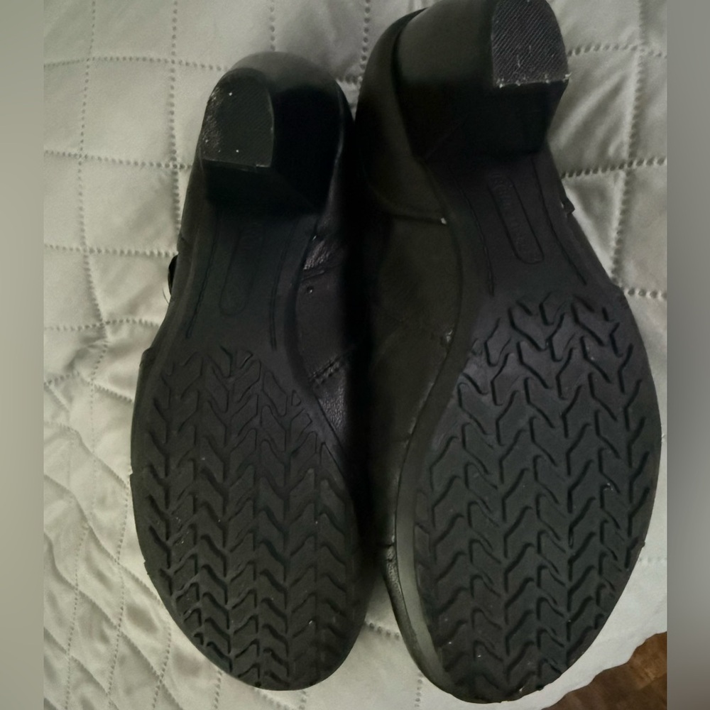 Witchy Black leather Women's Heeled Shoes - Picture 7 of 16